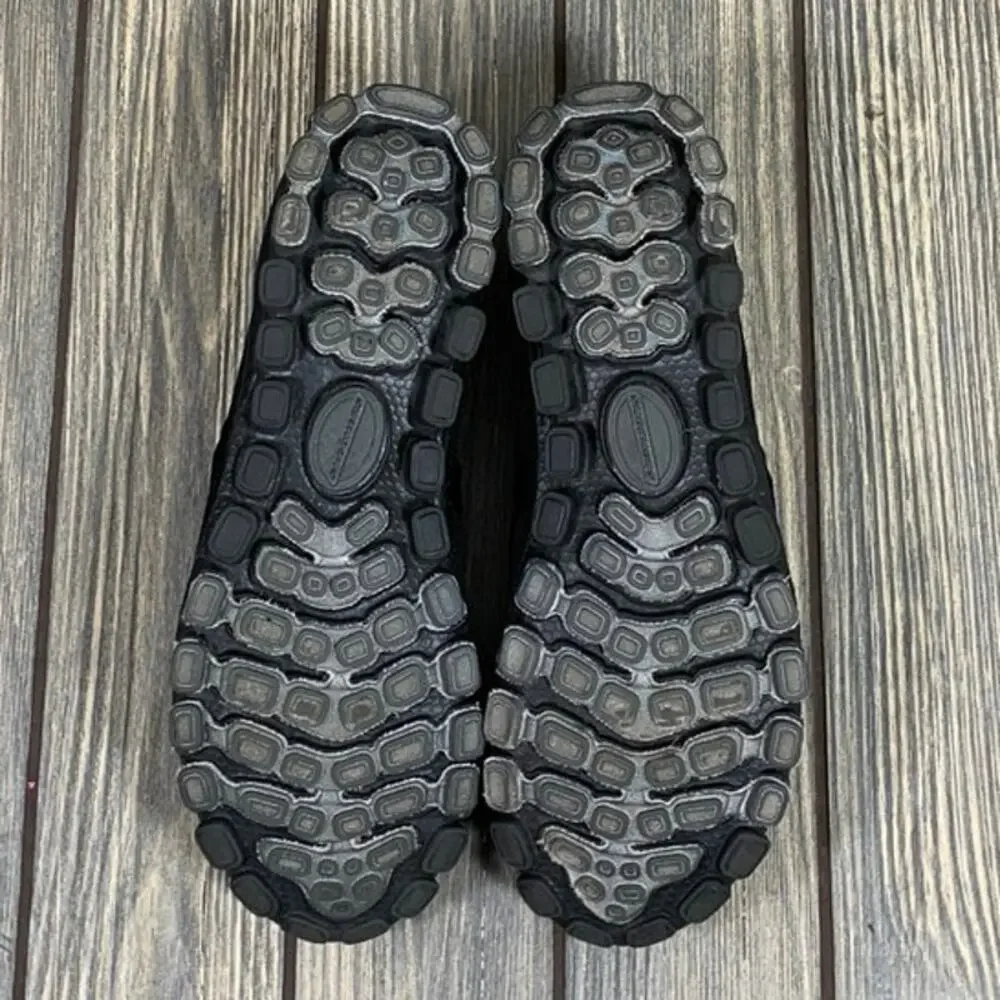 Skechers Women Lightweight Comfort‎ Shoes Flats Slip On Black Sz 7 Memory Foam